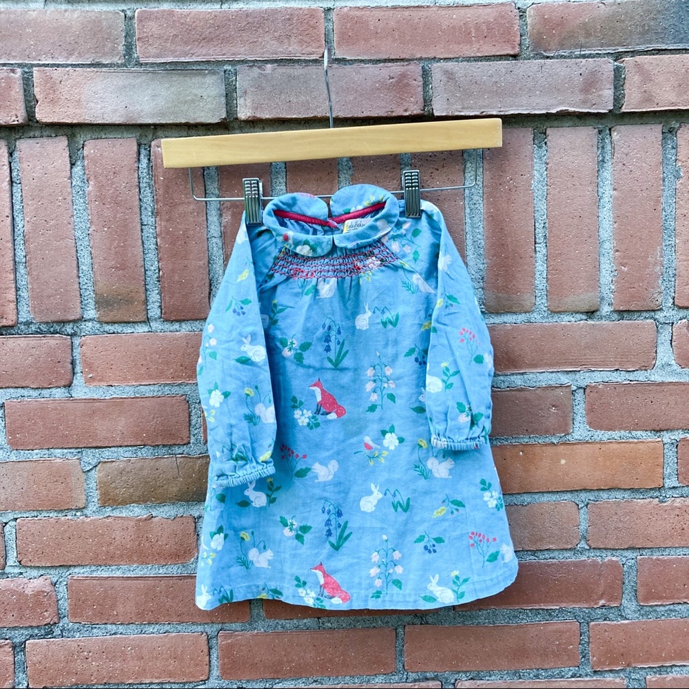 COPY - 🦊 MINI BODEN flannel woodland print dress